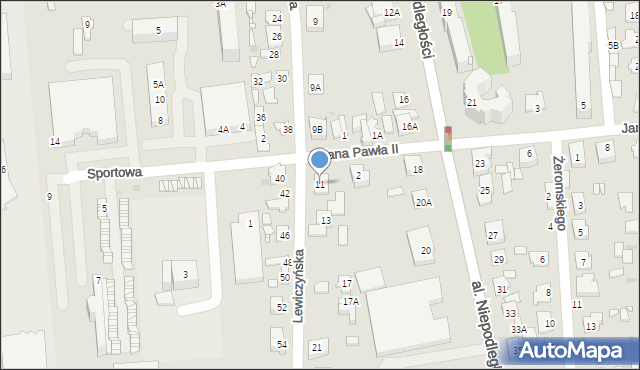 Grójec, Lewiczyńska, 11, mapa Grójec