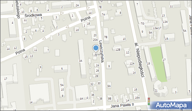 Grójec, Lewiczyńska, 22, mapa Grójec