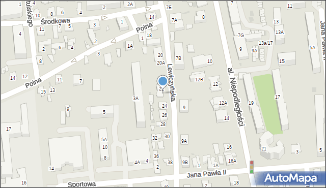 Grójec, Lewiczyńska, 22A, mapa Grójec