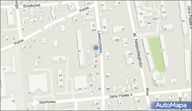 Grójec, Lewiczyńska, 24, mapa Grójec