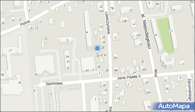 Grójec, Lewiczyńska, 32, mapa Grójec