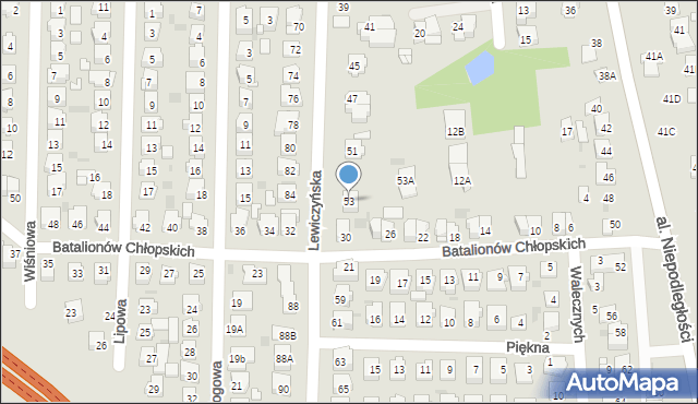 Grójec, Lewiczyńska, 53, mapa Grójec