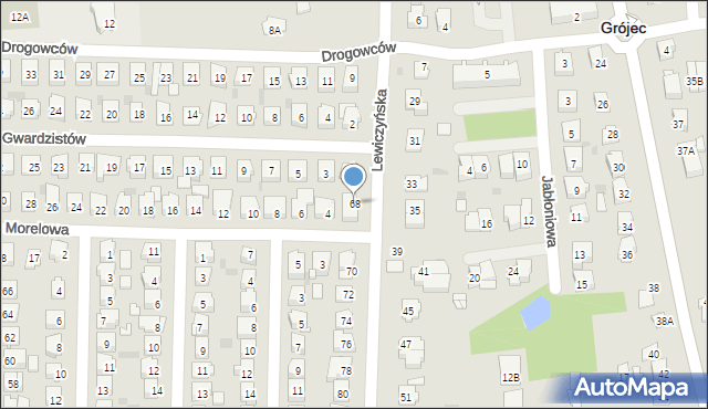 Grójec, Lewiczyńska, 68, mapa Grójec