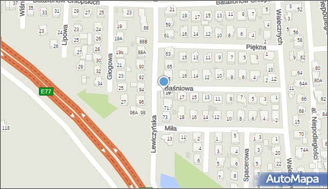 Grójec, Lewiczyńska, 69, mapa Grójec