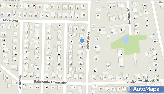 Grójec, Lewiczyńska, 76, mapa Grójec