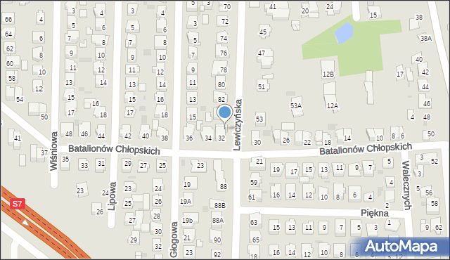 Grójec, Lewiczyńska, 86, mapa Grójec