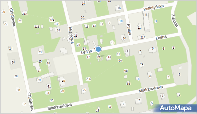 Groszowice, Leśna, 15, mapa Groszowice