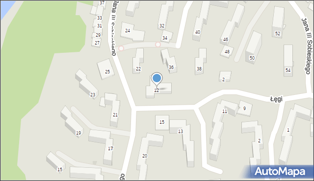 Grudziądz, Łęgi Władysława, ks. dr., 12, mapa Grudziądza
