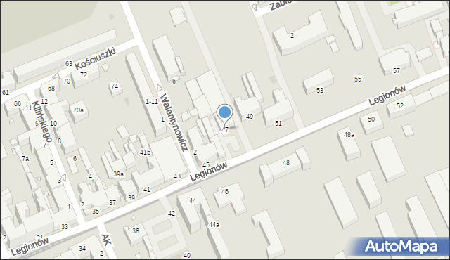 Grudziądz, Legionów, 47, mapa Grudziądza