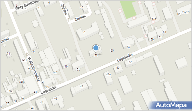 Grudziądz, Legionów, 53, mapa Grudziądza