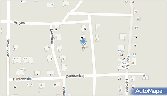 Gryfino, Lema Stanisława, 59, mapa Gryfino