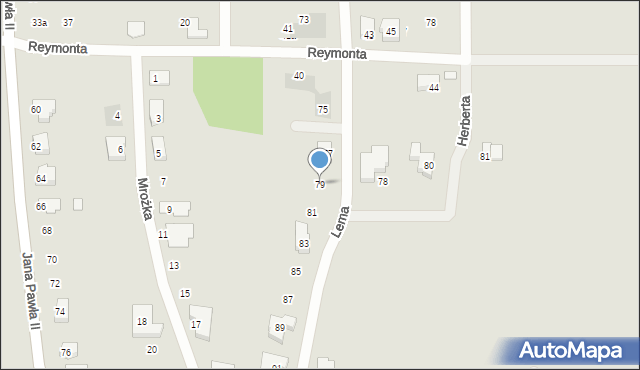 Gryfino, Lema Stanisława, 79, mapa Gryfino