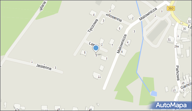 Gryfów Śląski, Letnia, 3, mapa Gryfów Śląski