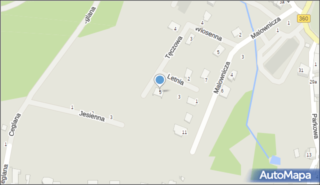 Gryfów Śląski, Letnia, 5, mapa Gryfów Śląski