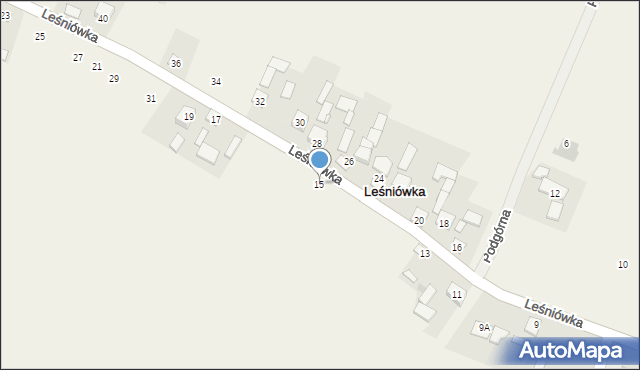 Grzymałków, Leśniówka, 15, mapa Grzymałków