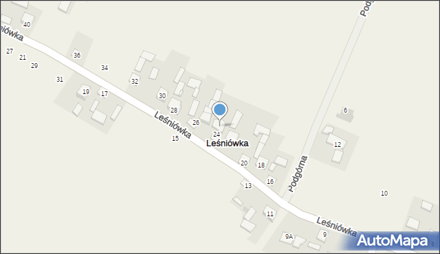 Grzymałków, Leśniówka, 24a, mapa Grzymałków