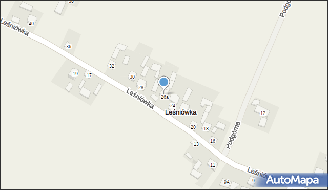 Grzymałków, Leśniówka, 26a, mapa Grzymałków