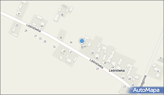 Grzymałków, Leśniówka, 32, mapa Grzymałków