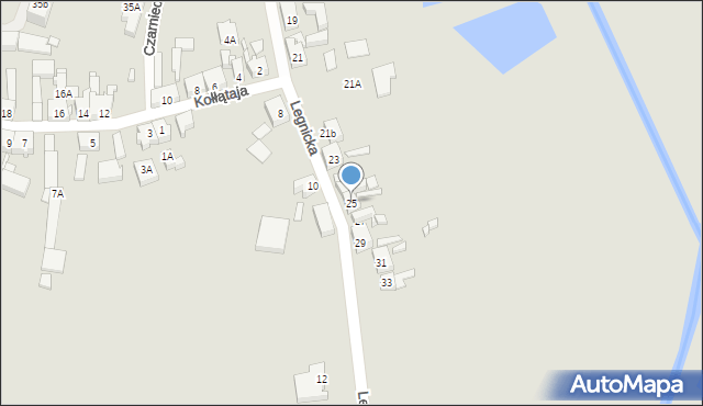 Gubin, Legnicka, 25, mapa Gubin