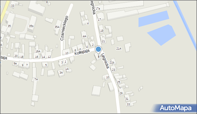 Gubin, Legnicka, 8, mapa Gubin