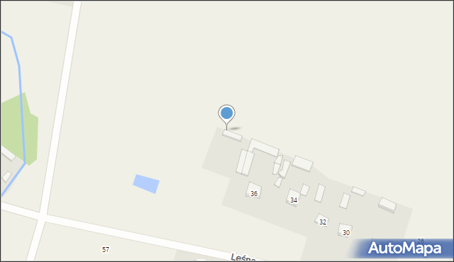 Gulczewo, Leśna, 38, mapa Gulczewo