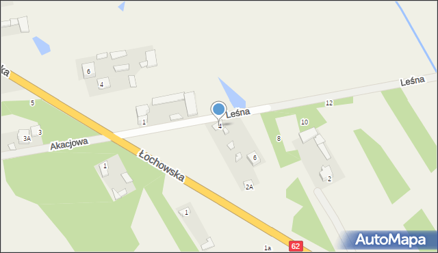 Gwizdały, Leśna, 4, mapa Gwizdały