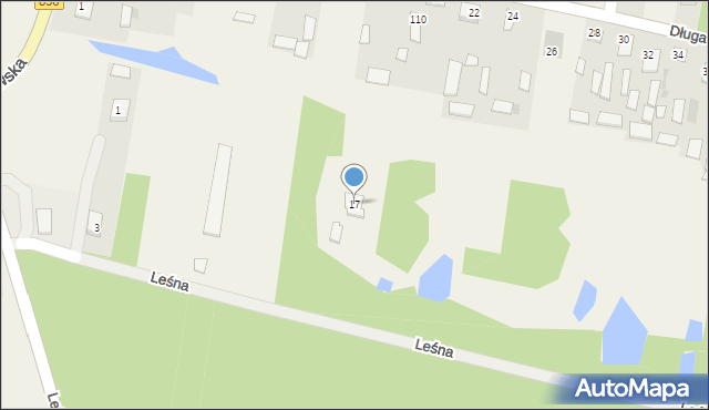 Harasiuki, Leśna, 17, mapa Harasiuki