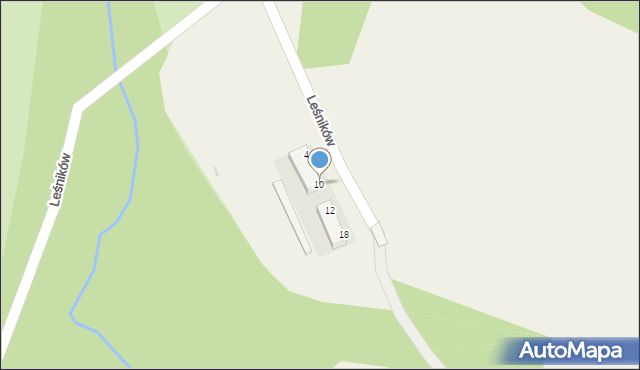 Henryków, Leśników, 10, mapa Henryków