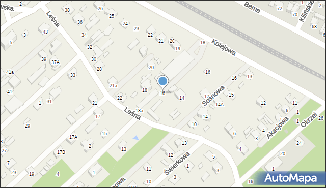 Hipolitów, Leśna, 16, mapa Hipolitów