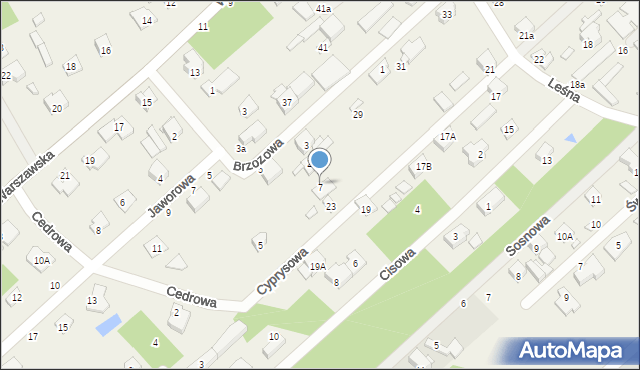 Hipolitów, Leśna, 25, mapa Hipolitów