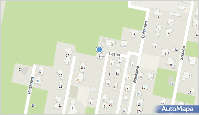 Hornówek, Leśna, 2, mapa Hornówek