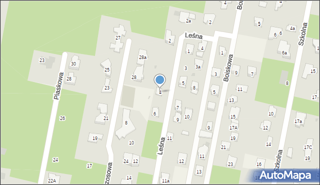 Hornówek, Leśna, 4, mapa Hornówek