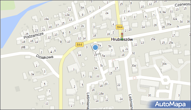 Hrubieszów, Leśmiana Bolesława, 13, mapa Hrubieszów