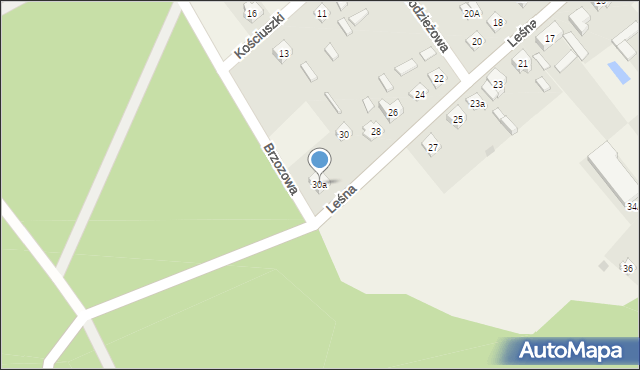 Iłowo-Osada, Leśna, 30a, mapa Iłowo-Osada