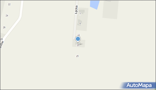 Izabela, Łęcka, 13, mapa Izabela
