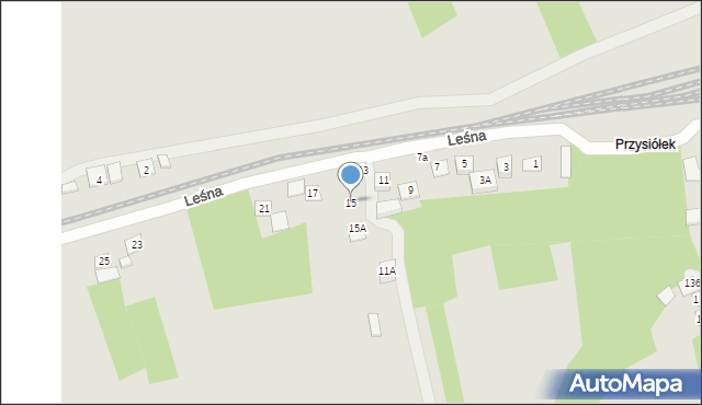 Izbica, Leśna, 15, mapa Izbica