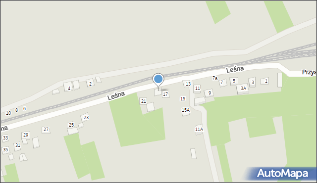 Izbica, Leśna, 19, mapa Izbica