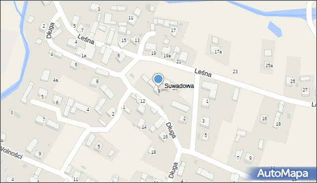 Jabłonka, Leśna, 8, mapa Jabłonka