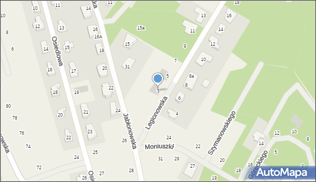 Jabłonna, Legionowska, 3, mapa Jabłonna