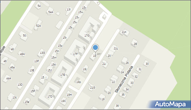 Jabłonna, Leśna, 19L, mapa Jabłonna