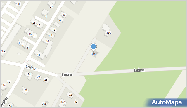 Jabłonna, Leśna, 31a, mapa Jabłonna