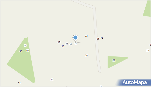 Jamno, Leśna, 34, mapa Jamno