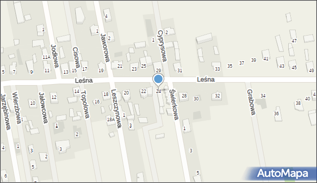Janiszew, Leśna, 24, mapa Janiszew