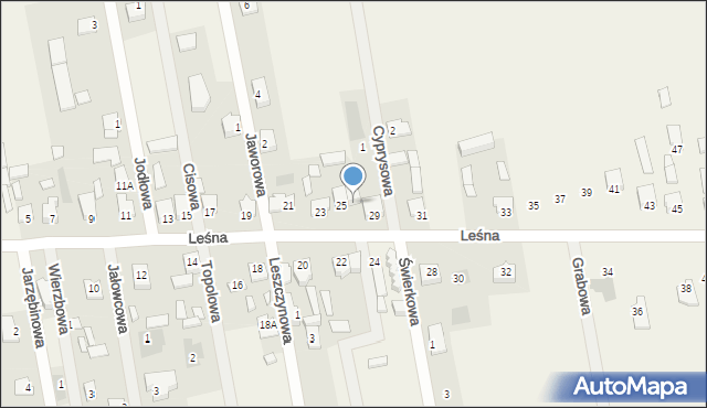 Janiszew, Leśna, 27, mapa Janiszew