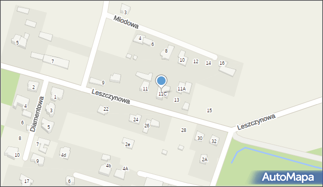 Janki, Leszczynowa, 11C, mapa Janki