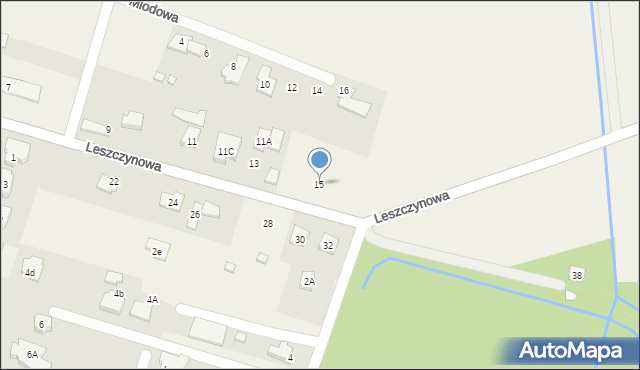 Janki, Leszczynowa, 15, mapa Janki