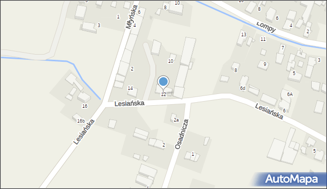 Januszkowice, Lesiańska, 12, mapa Januszkowice