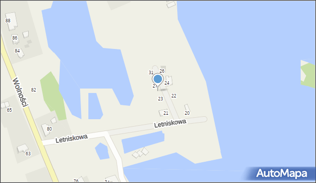 Januszkowice, Letniskowa, 25, mapa Januszkowice