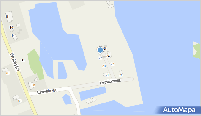 Januszkowice, Letniskowa, 27, mapa Januszkowice
