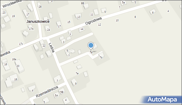 Januszkowice, Leśna, 7a, mapa Januszkowice
